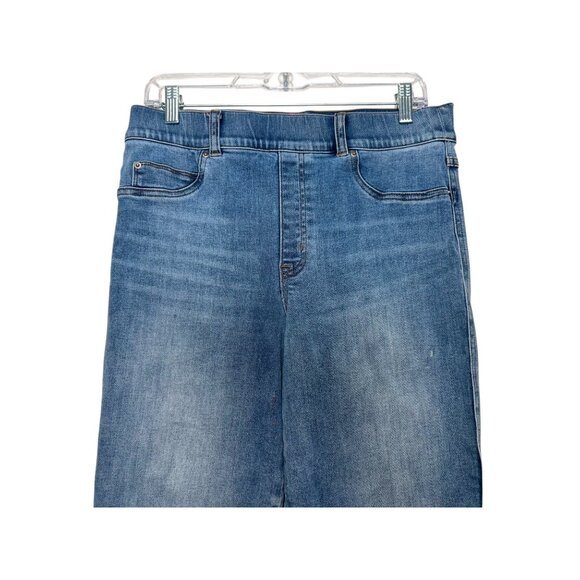 Spanx Pull On Jeans Womens Large Light Wash Vintage High Rise Skinny Stretch - Picture 8 of 14